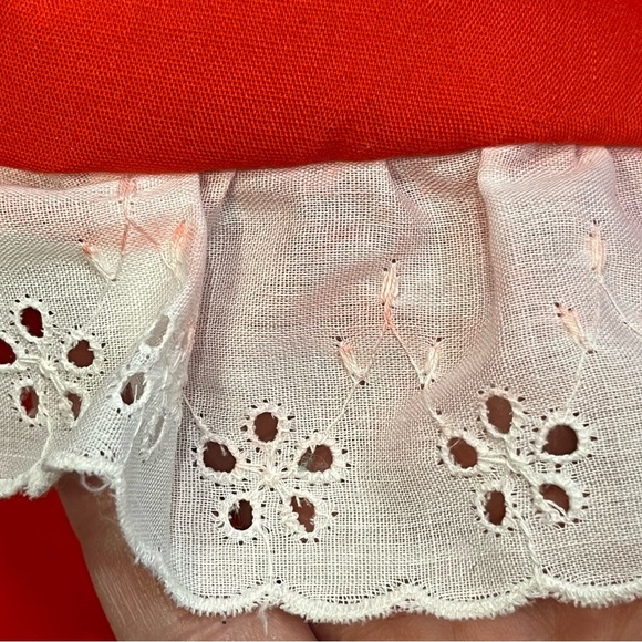 Handmade Red And Green Cowboy Hat Christmas Tree Skirt Ruffle Edge - Picture 9 of 16